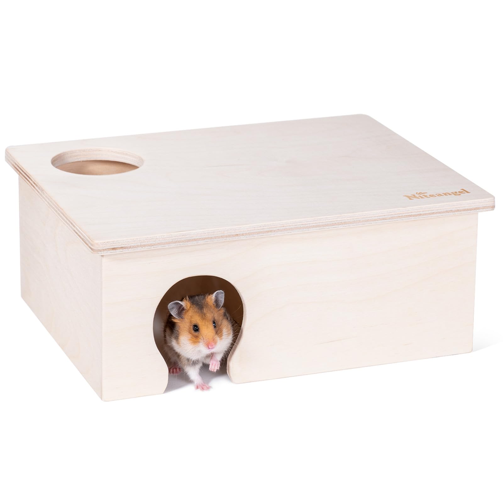 Niteangel Birkenkammer-Labyrinth-Hamsterversteck – kleine Haustiere, Waldhaus, Lebensräume, Dekoration für Hamster, Mäuse, Rennmäuse, Mäuse, Mäuse, Mäuse, Mäuse, Mäuse