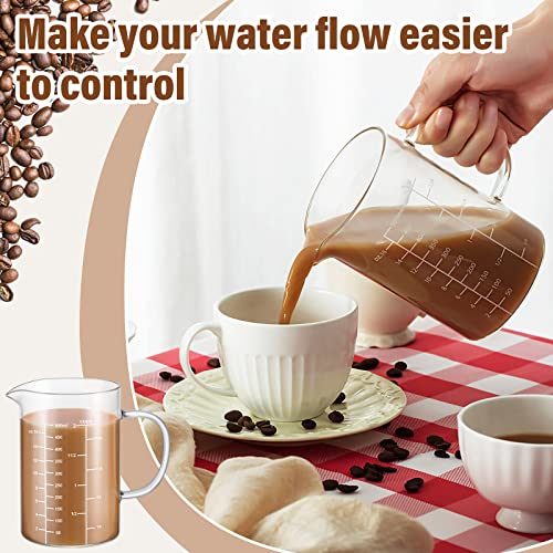 Roshtia 2 Pzas Vaso Medidor Vidrio 500 ml con Asa miniatura 4