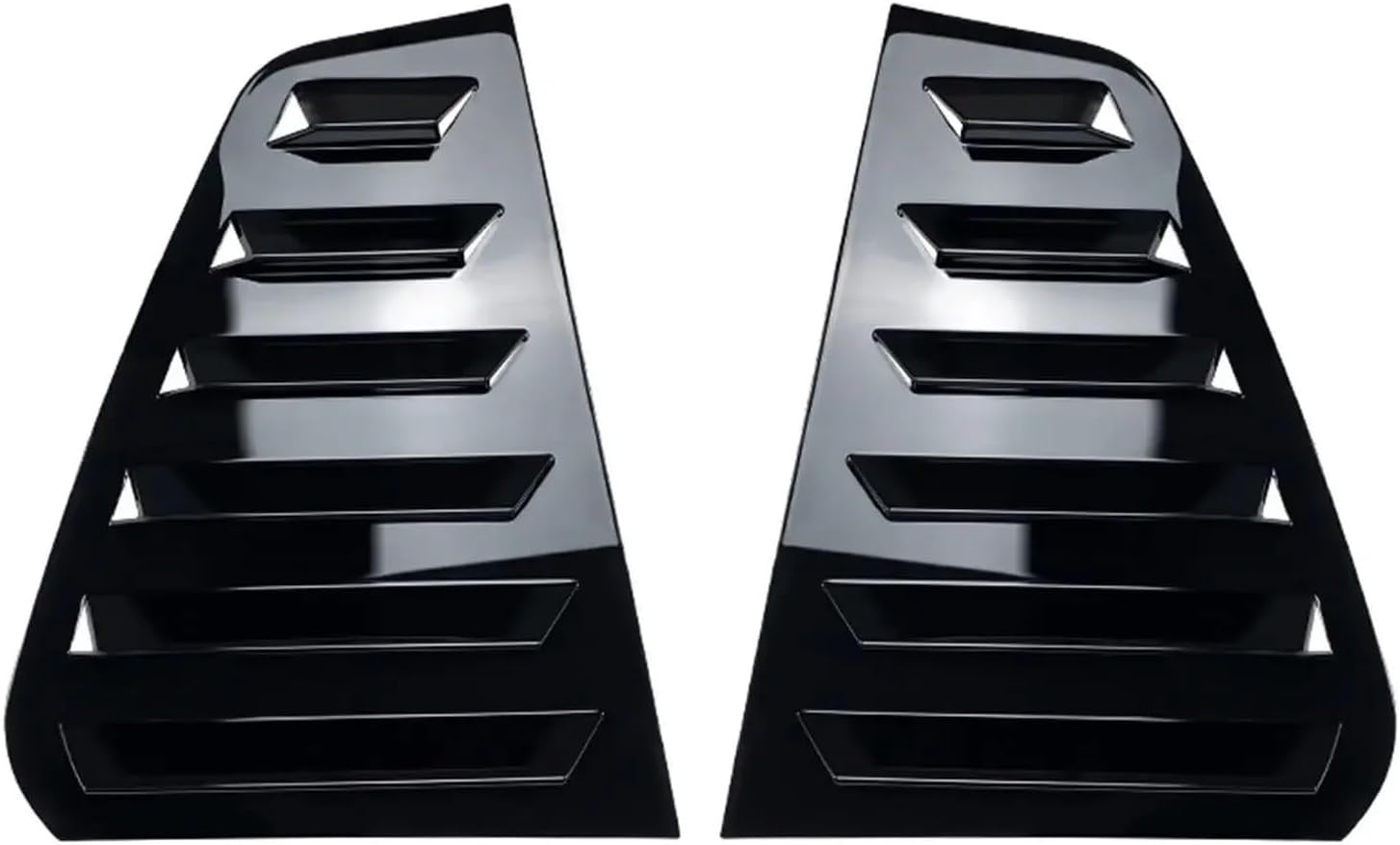 Shutter Cover Trim Sticker Vent Scoop ABS Carbon Fiber Black Auto
