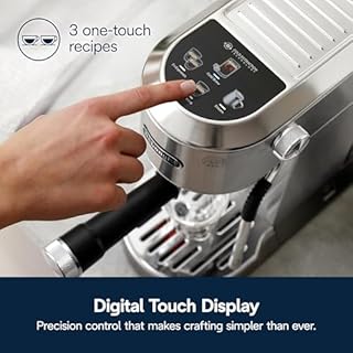 De'Longhi Dedica Duo Compact Espresso Machine - Cold Brew Coffee Maker with Milk Frother Wand- for Espresso, Hot & Iced Coffee, Cappuccinos, Lattes & Home Barista Brewing, Stainless Steel