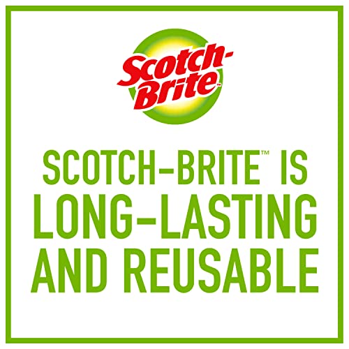Scotch-Brite Stainless Steel Scrubbers, Ideal For Cast Iron Pans, Powerful Scrubbing For Stubborn Messes, 3 Scrubbers #TOP6