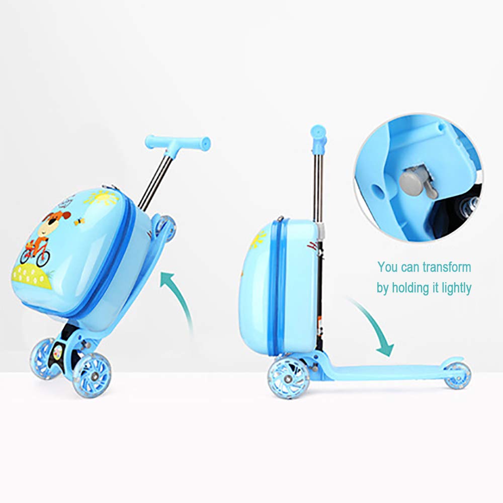 Kid's Scooter Suitcase, Ride-on Luggage 