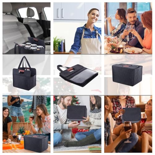 Bolsa plegable para bebidas con compartimentos herméticos y mango ergonómico 3