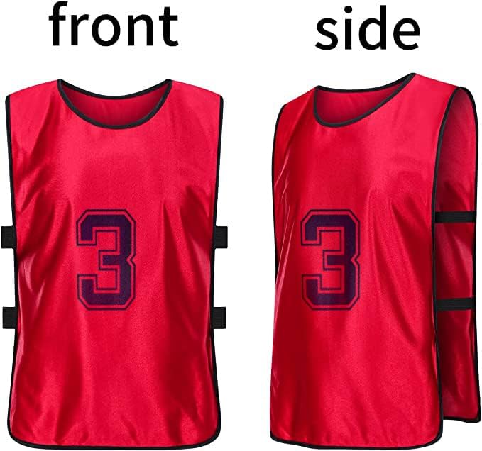 Miniatura 6 de 24 Pcs Soccer Practice Vest, Lightweight Numbered Soccer Team Pennies Soccer Lacrosse Training Sport Supplies Scrimmage Vests Practice Jersey for