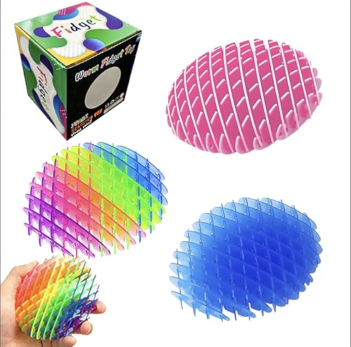 3Pcs Fidget Worm Toy, Worry Worm Rainbow Toys, Fun Toys Stress Balls for Adults, Stress Balls Fidget Toys Anxiety Relief for Kids, Sensory Slug Fidget Toy, Squeeze Toys Fidget Toys for Anxiety