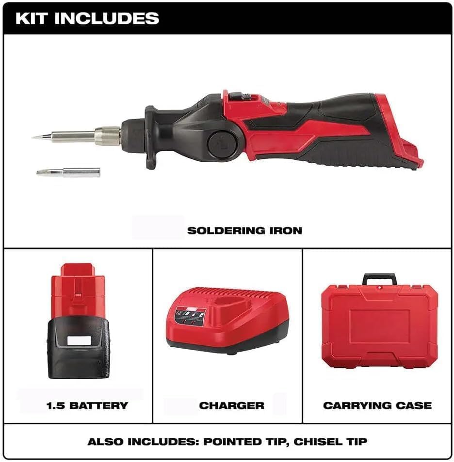 Electric Soldering Iron Kit Fit For Milwaukee 2488-21 M12 12V Cordless Pivoting Head Soldering Iron Kit?Cordless Soldering Iron