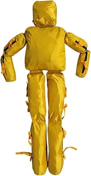 Water Life-Saving Training Dummy,Double-Layer Fabric,Inflatable and Sand-Fillable,for Water Lifesaving Fire Drill Emergency ExerciseYellow,170cm/20kg