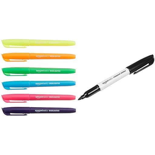 MockWares Basics Chisel Tip Highlighter, Pack of 5
