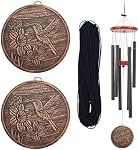 ORIGACH 2 PCS Metal Replacement Wind Catcher Circular Chime Sail Replacement with 16.4FT Nylon Cord Metal Wind Chime Parts Replacement Vintage Tree of Life Decor for Wind Chimes, 3.9 Inch