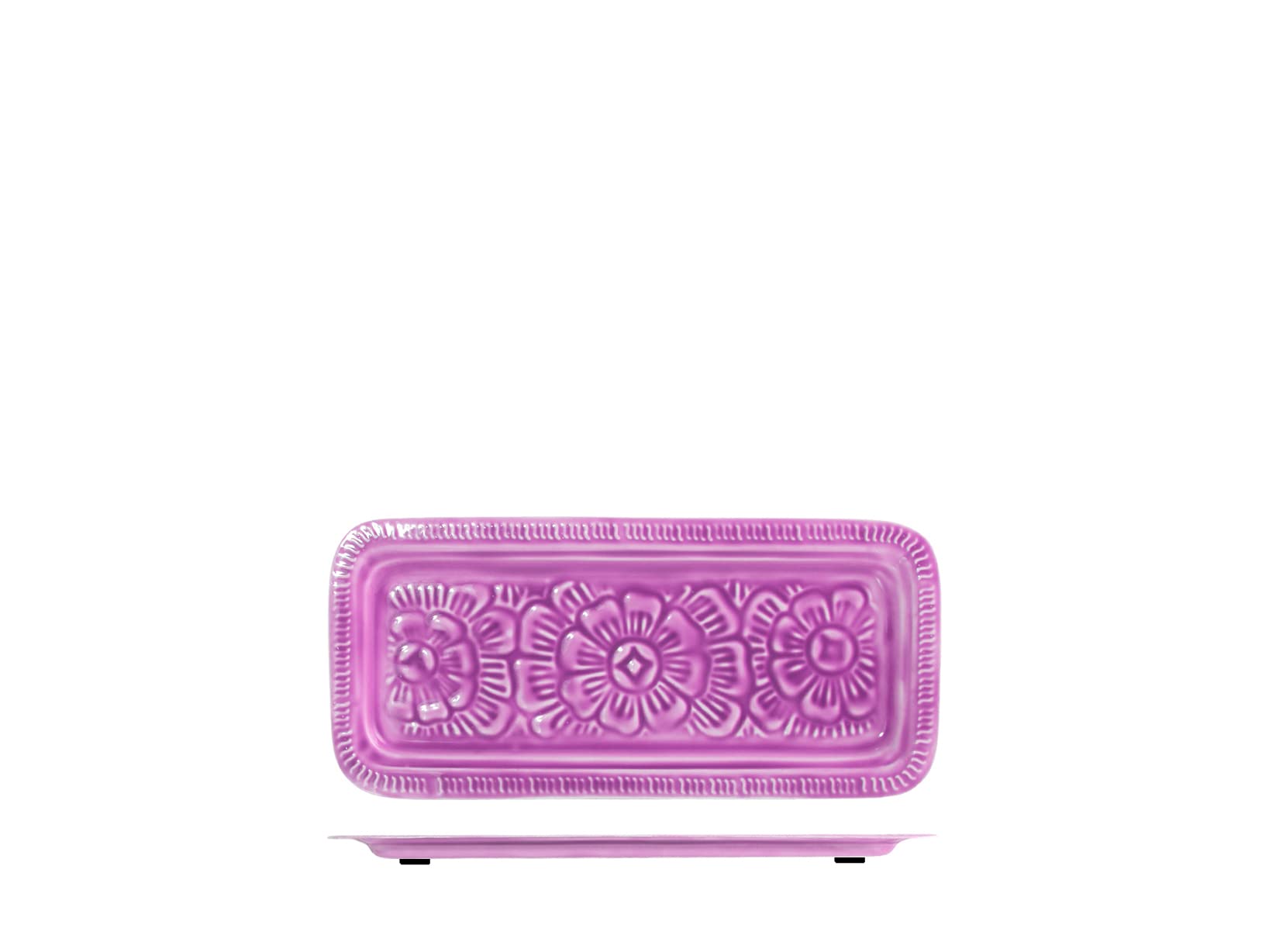 H&H Indian Summer Rectangular Metal Tray, 13 x 28 cm, Assorted Decors, Multi-Colour, Multi-coloured, 13 x 28 x 2 cm - Image 3