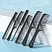 Kolavia 6 PCS Hair Comb Set Black, Durable Wide and Fine Tooth Rat Tail Hair Barber Comb for Women & Man, Professional Combs for Wet Curly Natural Hair Detangling Parting Teasing Styling & Cutting