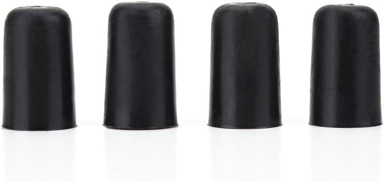 Cello Base Tip Caps, 4Pcs Rubber Tip for Cello Endpin Cello Anti-slip End Pin Cap Protector Stringed Instruments Parts (Black)
