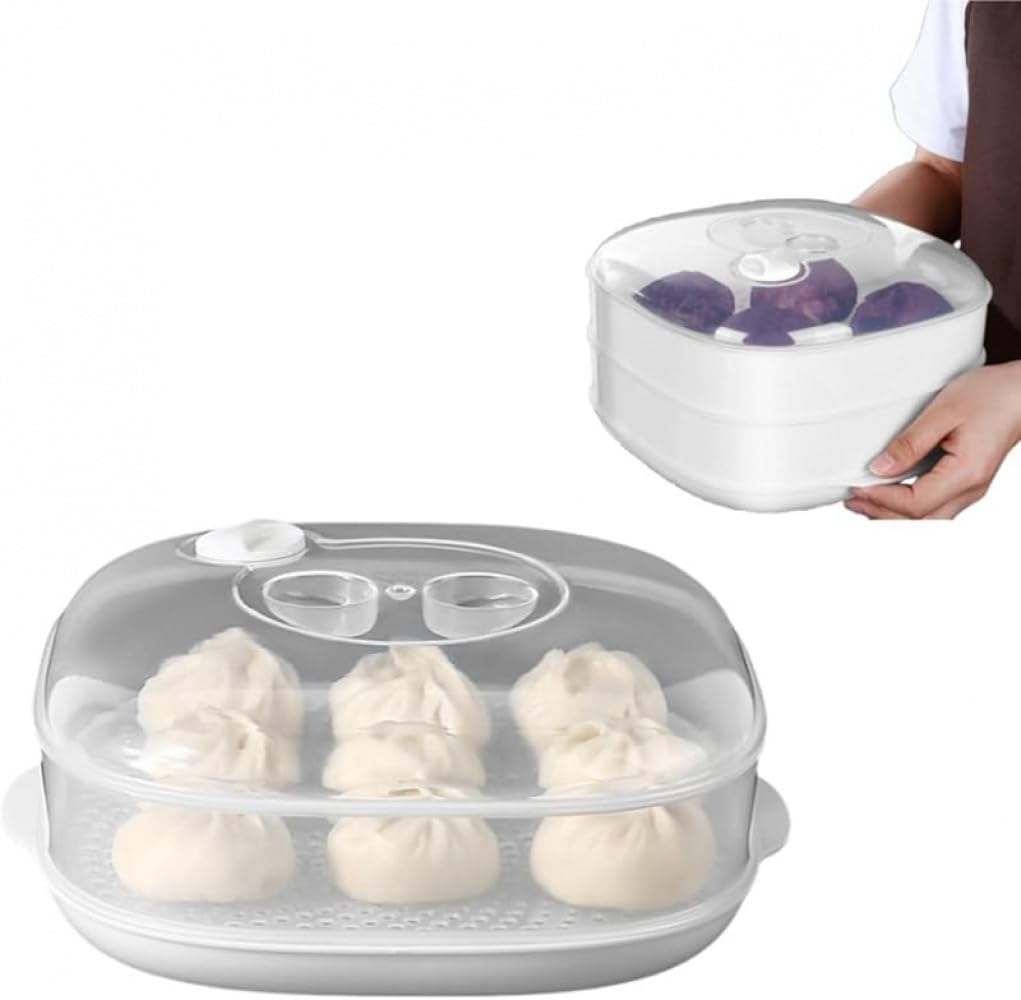 Amazon | Xiraivke 電子レンジ用多機能蒸し器 中華包子・肉まん・饅頭
