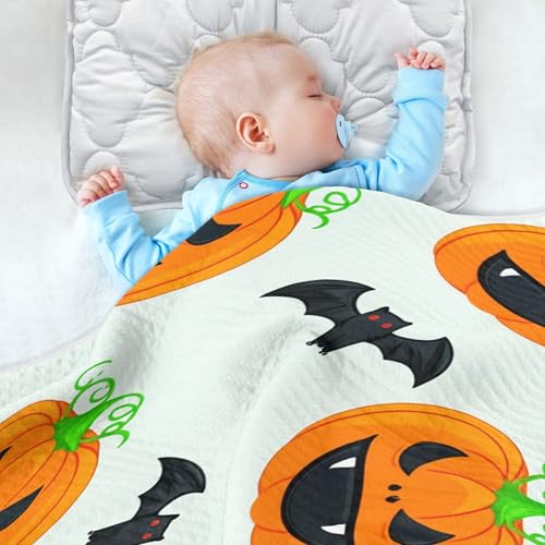 Burbuja Cartoon Pumpkins Baby Blanket for Boys Girls, Nursery Soft Warm Swaddling Receiving Baby Blankets, 30x40 in Toddler Blanket4