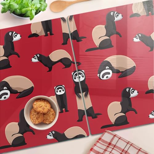 Planche à découper avec impression furets pour protéger des plats chauds - 5