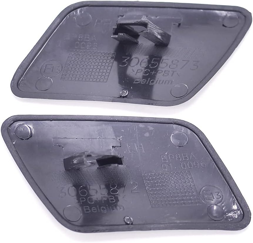 Front Bumper Headlight Washer Nozzle Cover Cap 1 Pair Left and Right 39991799 39991798 Compatible with Volvo S40 V50 2005-2007