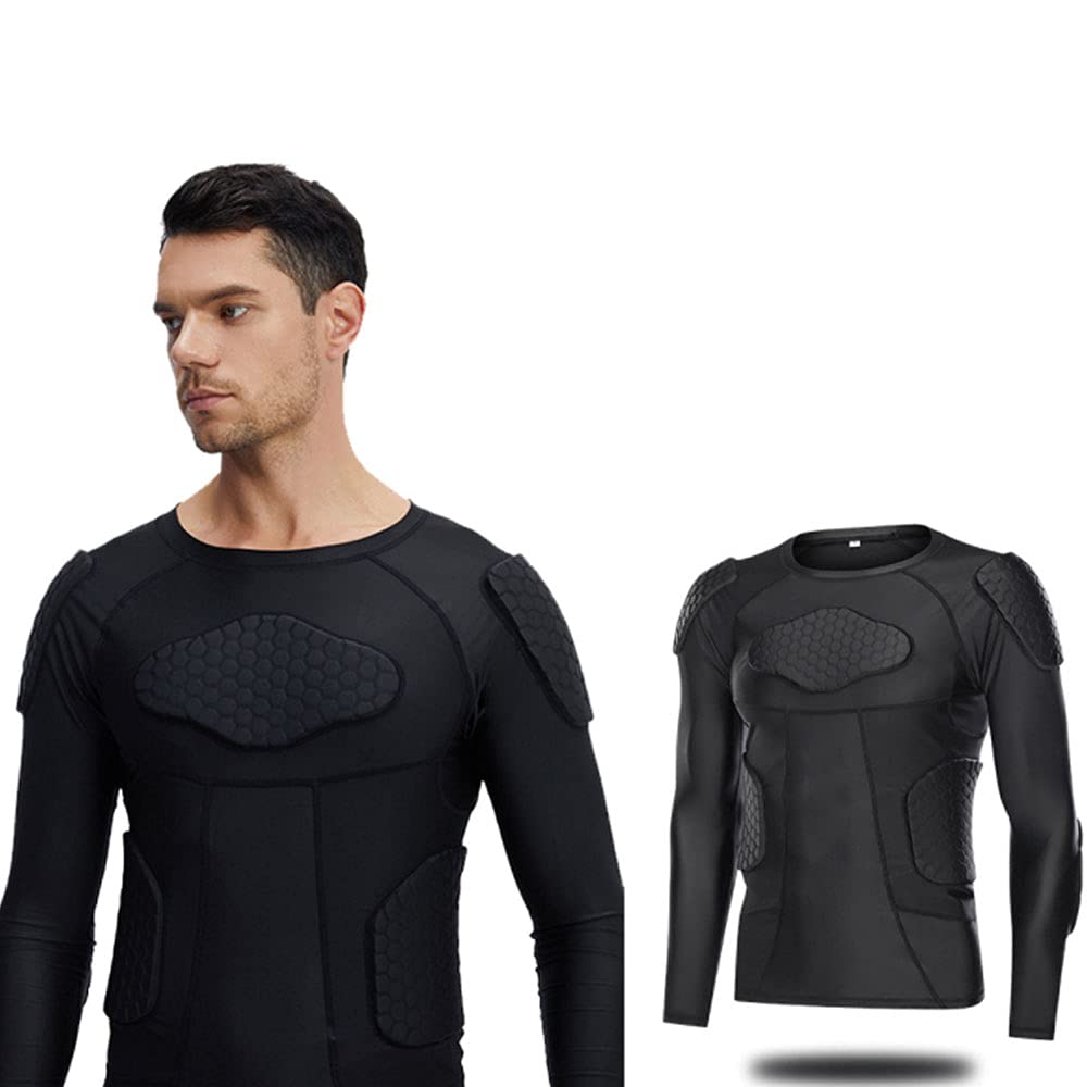 Maglietta Imbottita Da Calcio A Compressione - Protezione Petto, Costole, Spalle Per Uomo E Ragazzi - Foto 2