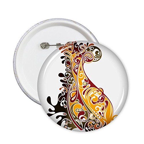Paon motif rond badge à épingle pour personnaliser vos sacs à dos et vestes en jean