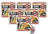 6er Pack - [ 6x 200g ] ITA-SAN Ramen Noodles Vorgekochte RAMEN Nudeln nach japanischer Art + ein kleines Glückspüppchen - Holzpüppchen
