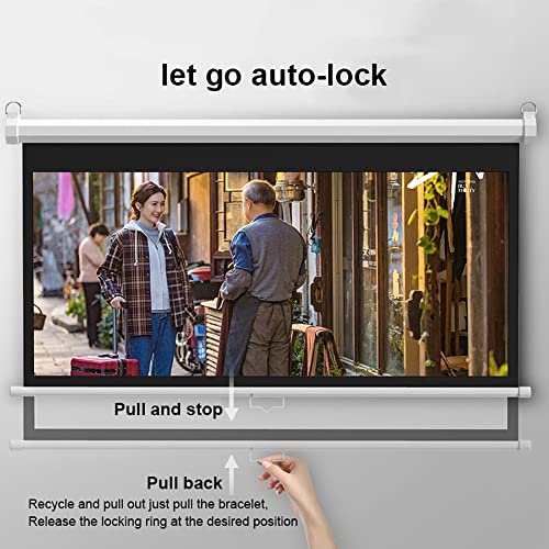 Pantalla manual retráctil de proyección 60 pulgadas 16:9 miniatura 2