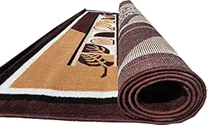 Sifa Carpet Modern Design Bed Side Carpet (2x6 Feet Brown Color