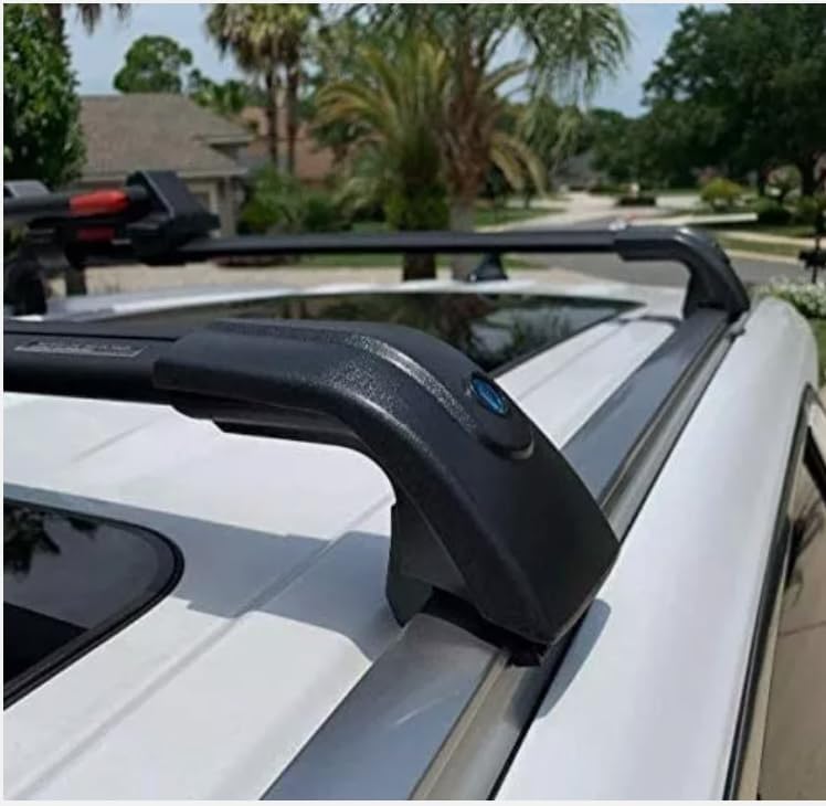 2pcs Lockable Crossbar Roof Rack Rails for 2016-2024 for Cadillac XT5 Auto Parts (Black)