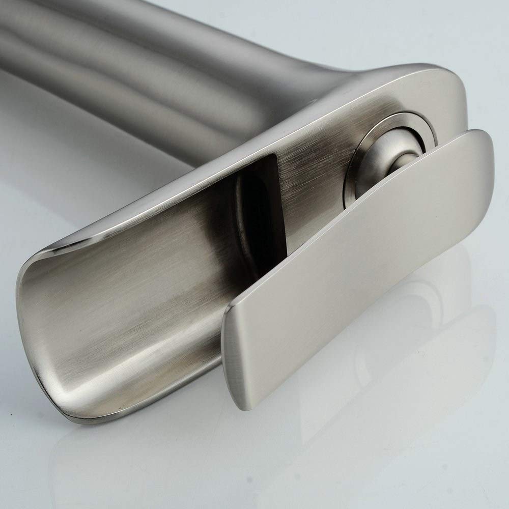 Grifo Monomando Bañera Moderna Grifo de Lavabo frío y Caliente Todo Cobre Grifo Mezclador de Cocina Retro Antióxido Grifo de baño a Prueba de Fugas Gallo Válvula de cerámica Orificio único Caño en
