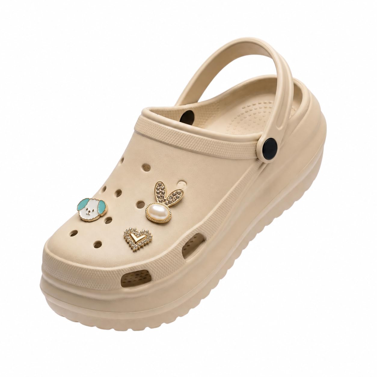 women platform eva charms clogs, lightweight comfort|monsoon rain slippers