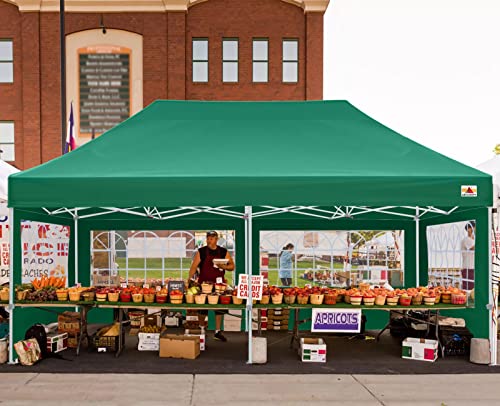 Image of ABCCANOPY Pop up Canopy Tent with Elegant Church Window 8X16,Forest Green