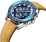 LN LENQIN Mens Watches Analog Quartz Waterproof Business Leather Date Watch | Classic analog quartz movement 30M water resistance Soft leather strap Date display Clean no-chronograph dial