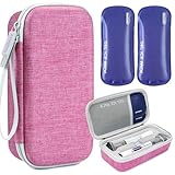 Insulated Cooler Travel Case for Zepbound or Mounjaro Injector Pens,Compact Syringe Box Holder for Trip & Daily Use,TSA Approved Cold Pack, Easy to Clean(Pink,Big)