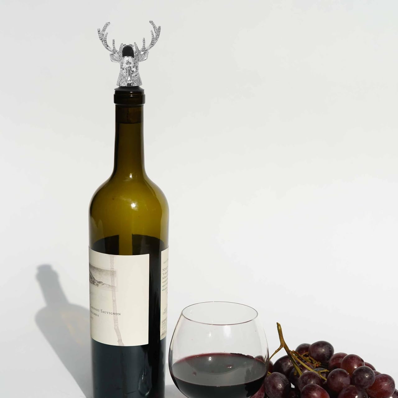 Abaodam Deer Head Wine Pourer Animal Head Liquor Pourer with Tapered Spout Fits Most Wine Whiskey Oil Vinegar Juice and Syrup Bottles for Bars Restaurants Cafes 4.64 X 3.14 X 0.78 in