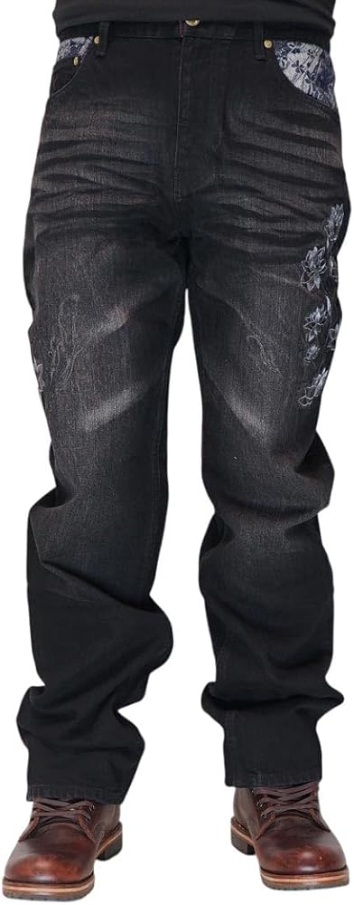 Amazon | 絡繰魂(カラクリダマシイ) 和柄 ジーンズ デニム