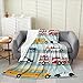 Erosebridal Kids Cartoon Vehicles Blanket Twin 60x80,Fire Truck Throw Blanket for Child Toddler All Season,Boys Police Car Fleece Blanket,Ambulance Truck Emergency Car School Bus Flannel Blanket