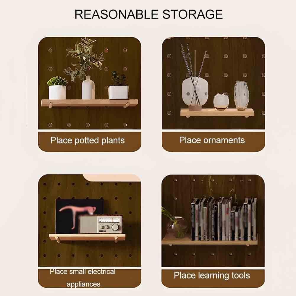 Versatile White Pegboard Wall Organizer Kit - 40x60 cm Workshop & Home Office Display Panel, Durable Hole Board for Efficient Storage & Stylish Organization