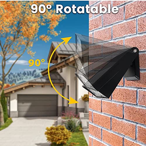 Guyulux Patio Wall Light Solar Powered, Dusk-To-Dawn Light Sensor Deck Lights, 2-Mode 90° Rotatable, Outdoor Wireless Security Lights Waterproof, Solar Spotlight For Porch, Garage, Fence, 2-Pack #TOP1