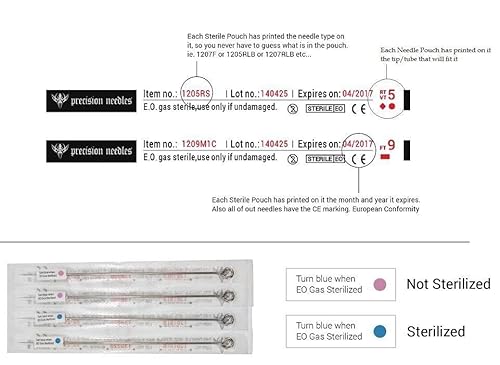 Precision Needles PR-COM-RT-X968090 Tattoo Needles #12 (0.35Mm) Round Liner 3.5Mm Extra Long Taper thumb #2
