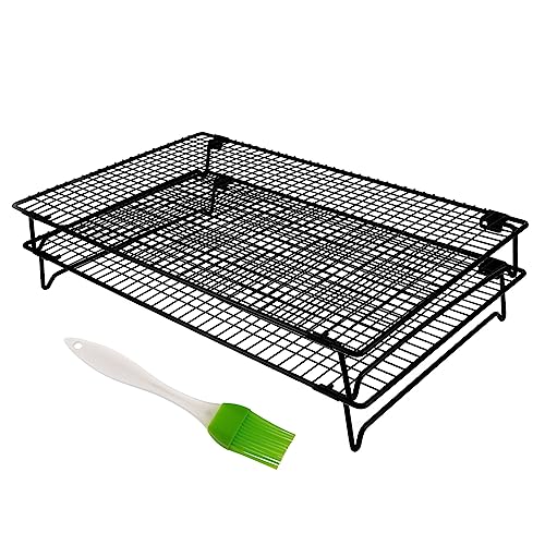 PHENOFICE Rejilla De Enfriamiento De 2 Niveles Apilables Hornear y Enfriar Galletas