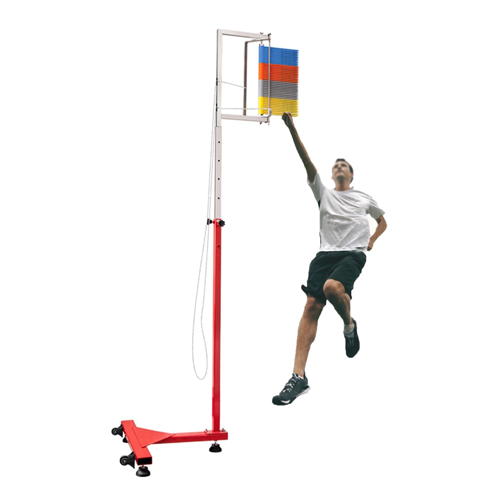 Generisch Höhenverstellbares Sprungkraftmessgerät – Höhenverstellbarer Sprungtester für Basketball- und Volleyballtraining, zur Leistungssteigerung und Erhöhung der Sprungkraft