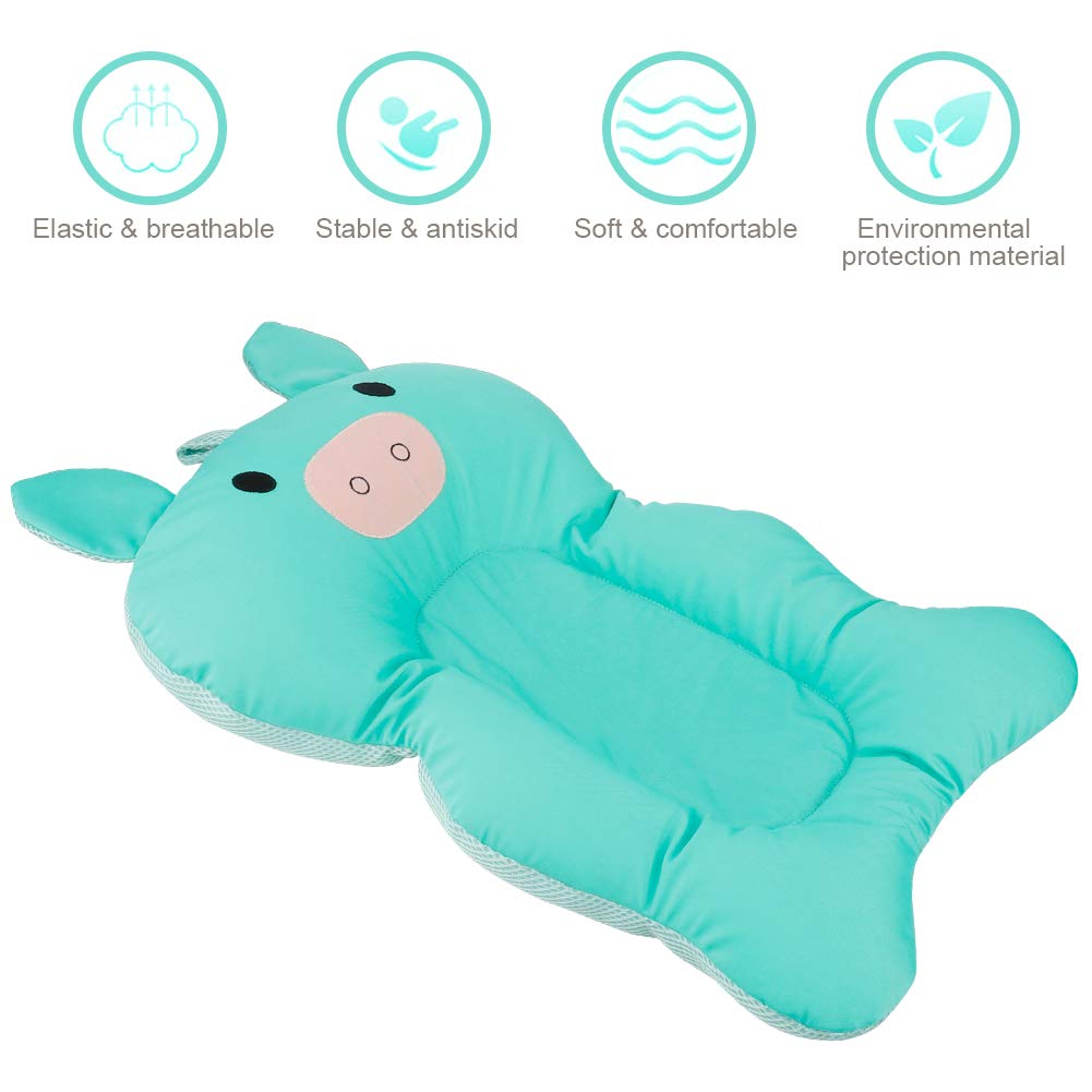 Coussin de bain pour bébé Tapis de bain pour nouveau-né Support de bain pour bébé Net Oreiller de baignoire pour bébé Siège de baignoire flottant antidérapant