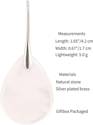 Miniatura 5 de Aretes colgantes de piedra natural con piedra natal curativa