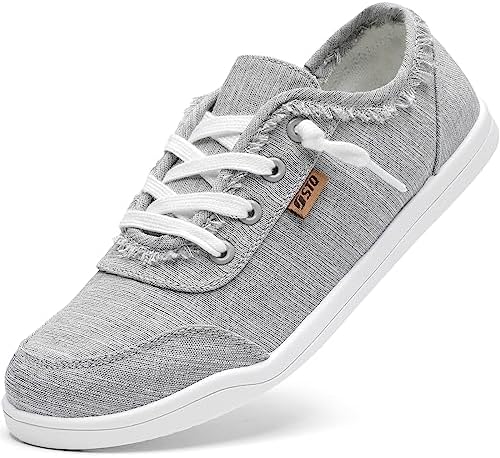 STQ Women Slip On Shoes with Orthopedic Insole Low Top Classic Fashion Canvas Sneakers | Plantar Fasciitis Shoes