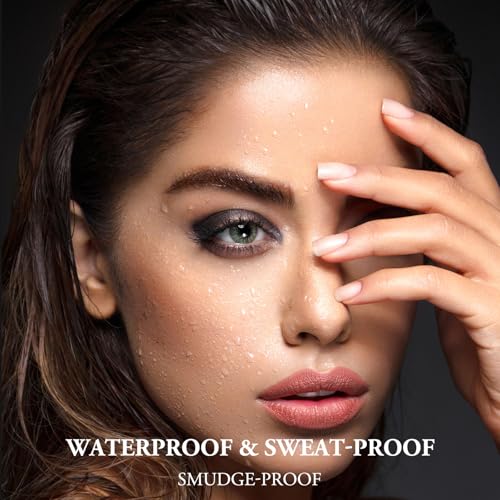 GEUUFEA Pó de retoque de raiz de cabelo, cobertura dupla para cabelos grisalhos com esponja e escova