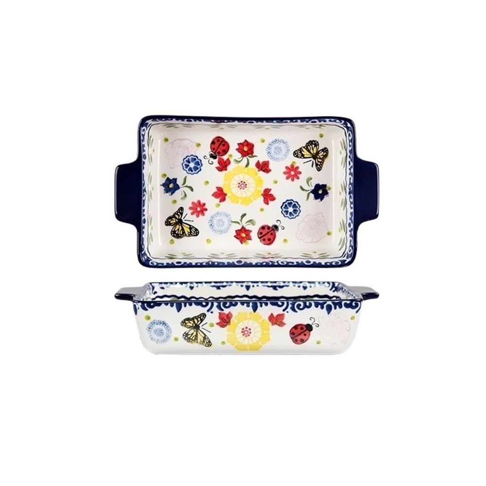 Plat gratin céramique rectangulaire pour four micro-ondes et riz au fromage
