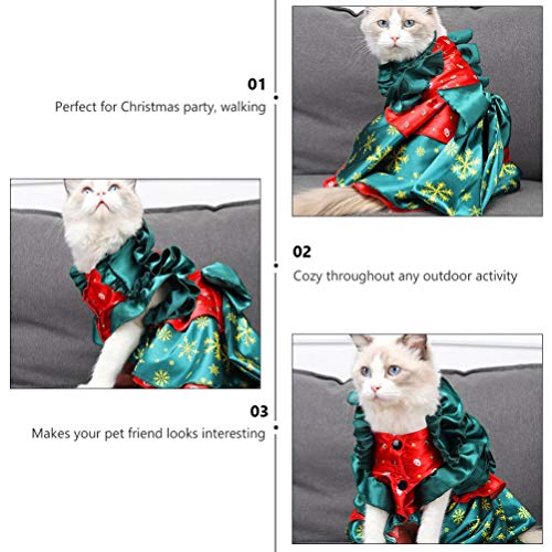 UKCOCO Capa de Animal de Estimação de Natal Com Impressão de Poliéster Floco de Neve Capa de Animal