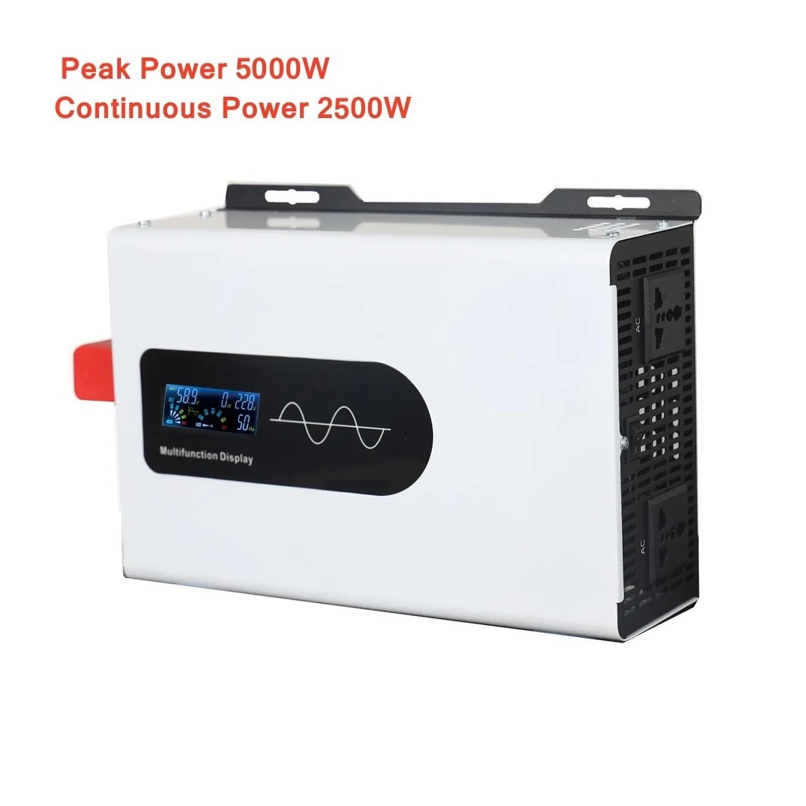 Onduleur Solaire Hybride 5000 W 12 V 24 V 48 V 60 V CC vers 220 V CA Chargeur 5 KW Onde Sinusoïdale, Chargeur Portable 12 V 220 V(12V,110V(60HZ),Universal)