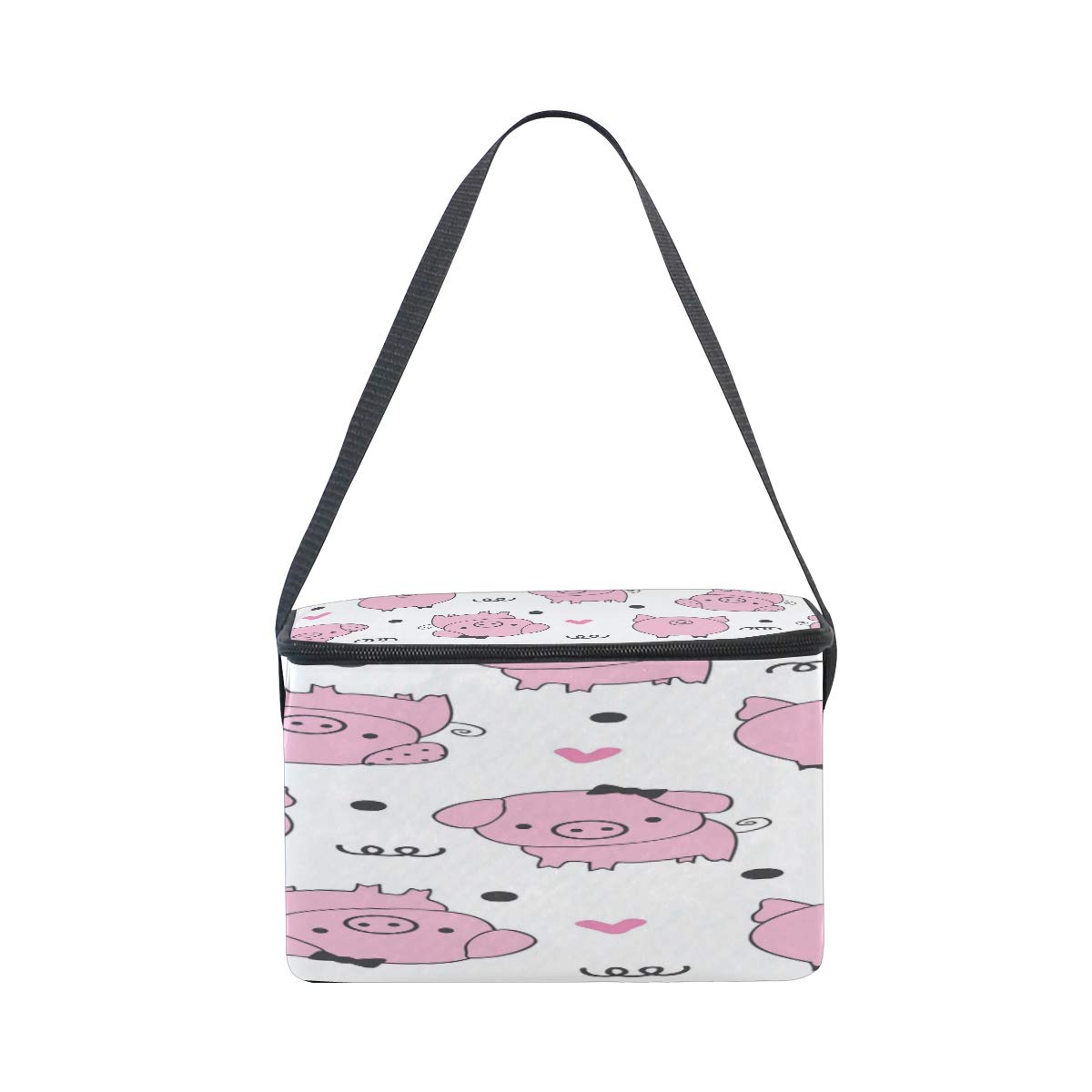 Sac à Déjeuner Isotherme Réutilisable Pour Homme Et Femme Motif Cochon Rose