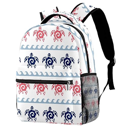 Sac à dos de voyage fille garçon motif tortue multicolore 40cm