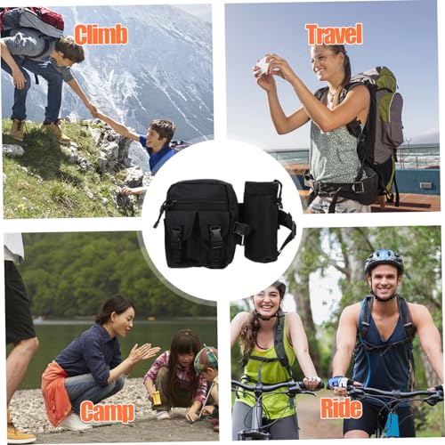 Riñonera de nylon para botella ABOOFAN bolsa ajustable para senderismo y camping hombre 2