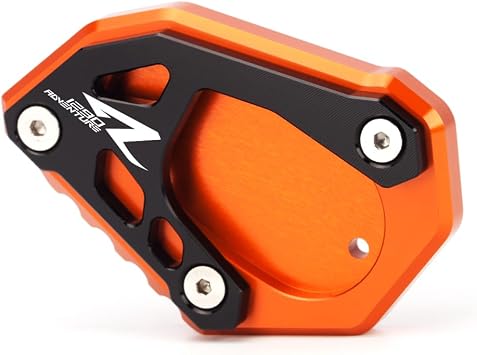 Motorcycle Kickstand Extension Fit For 1290 Adventure R 2016-2021 2022 2023 | 1290 Adventure 2014 2015 2016 FootSide Enlarge Plate FootStand Enlarge Pad Accessories-Orange
